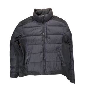 Paul & Shark Yachting Goose Down Puffer Jacket Size XL Mens Black Streetwear Y2K